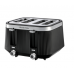 RHT2677BLK Russell Hobbs Bronte 4 Slice Toaster - Black